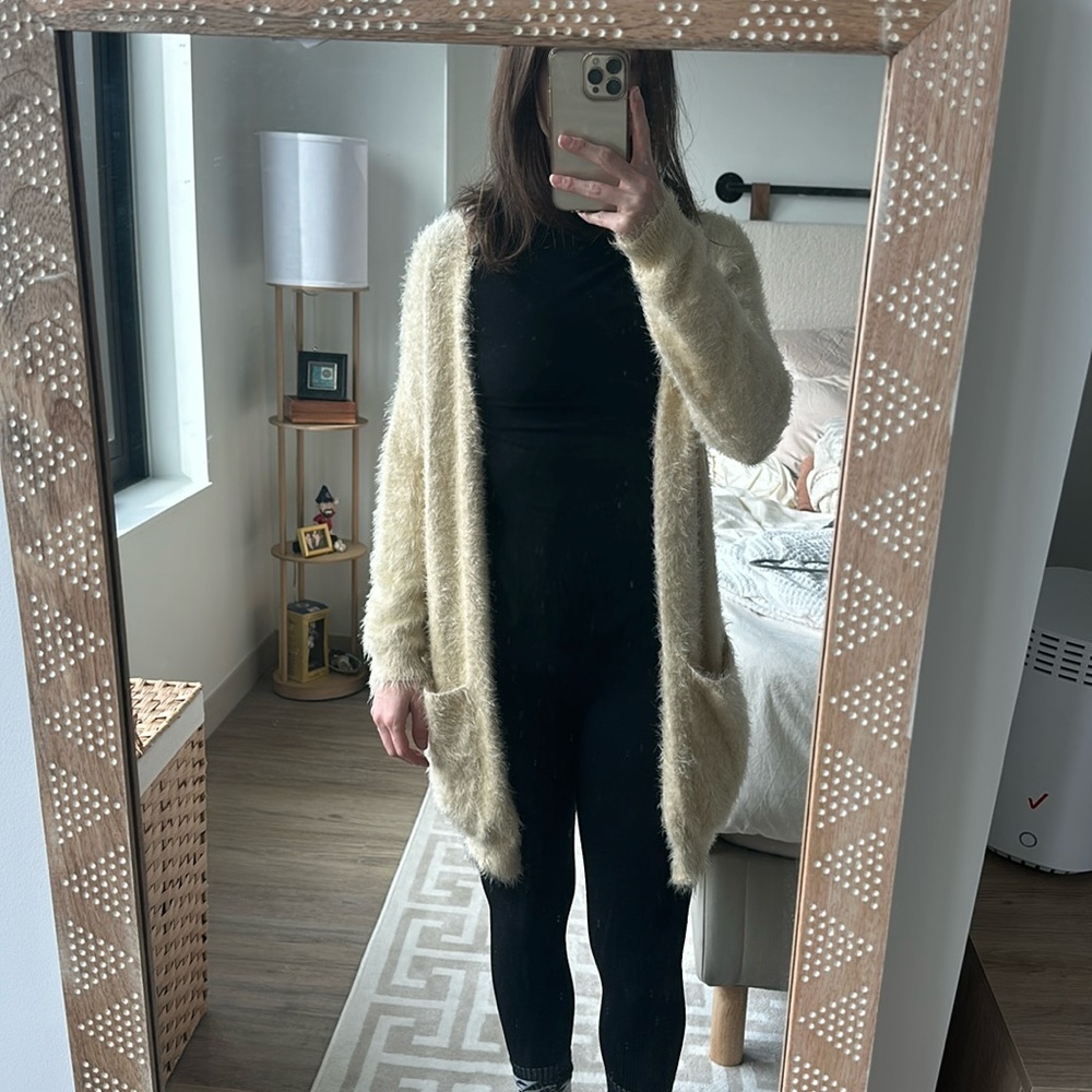 Open cream cardigan